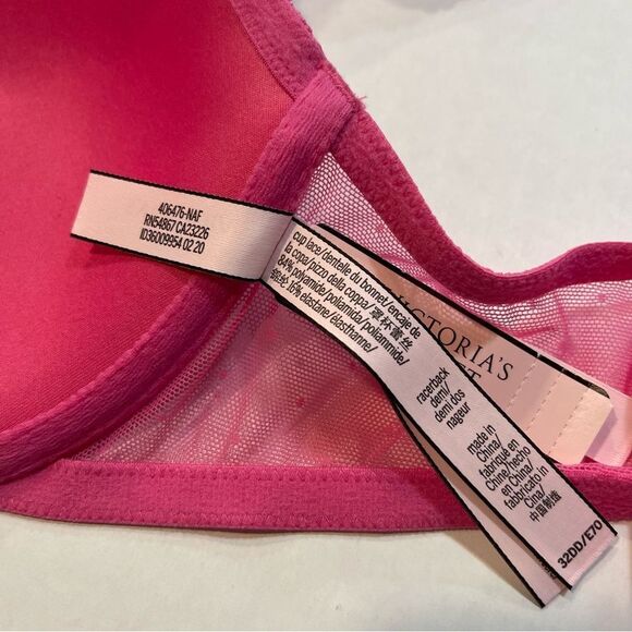 NWT Victoria’s Secret Pink Racerback Demi Bra Front Closure, 32DD - Picture 6 of 7